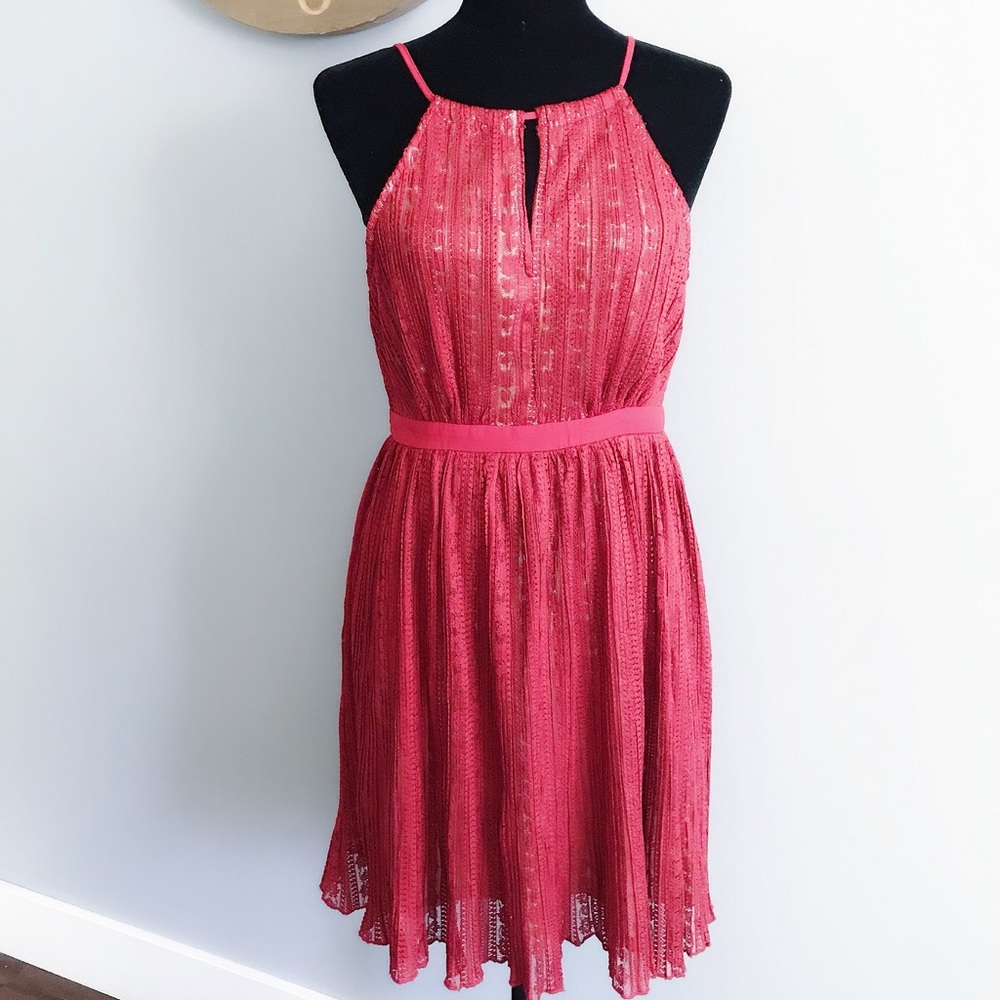 NWT Francesca's Red Lace Dress